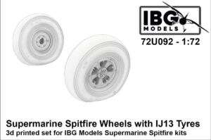 IBG Models 72U092 1/72 Supermarine Spitfire Wheels with IJ13 Tyres – 3d Printed Set
