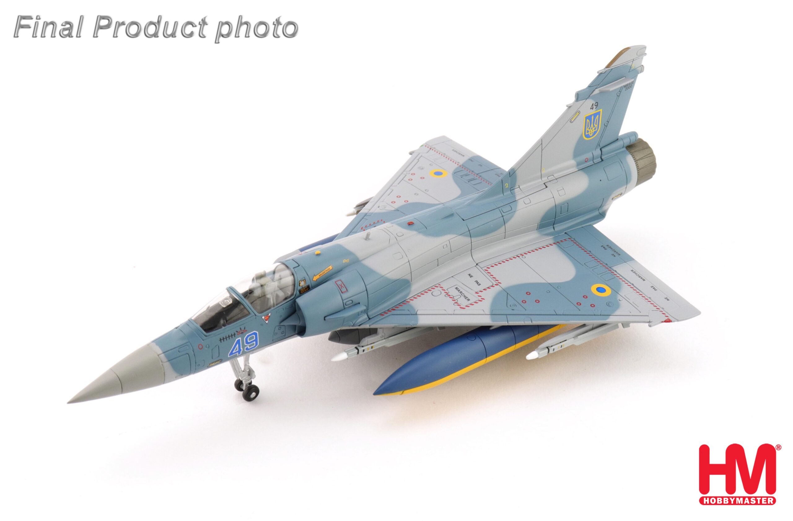 HOBBY MASTER 1/72 MIRAGE 2000 5F UKRANIAN AIR FORCE 2025 WITH NO 1 AND 2 PLANES DECAL - Image 4