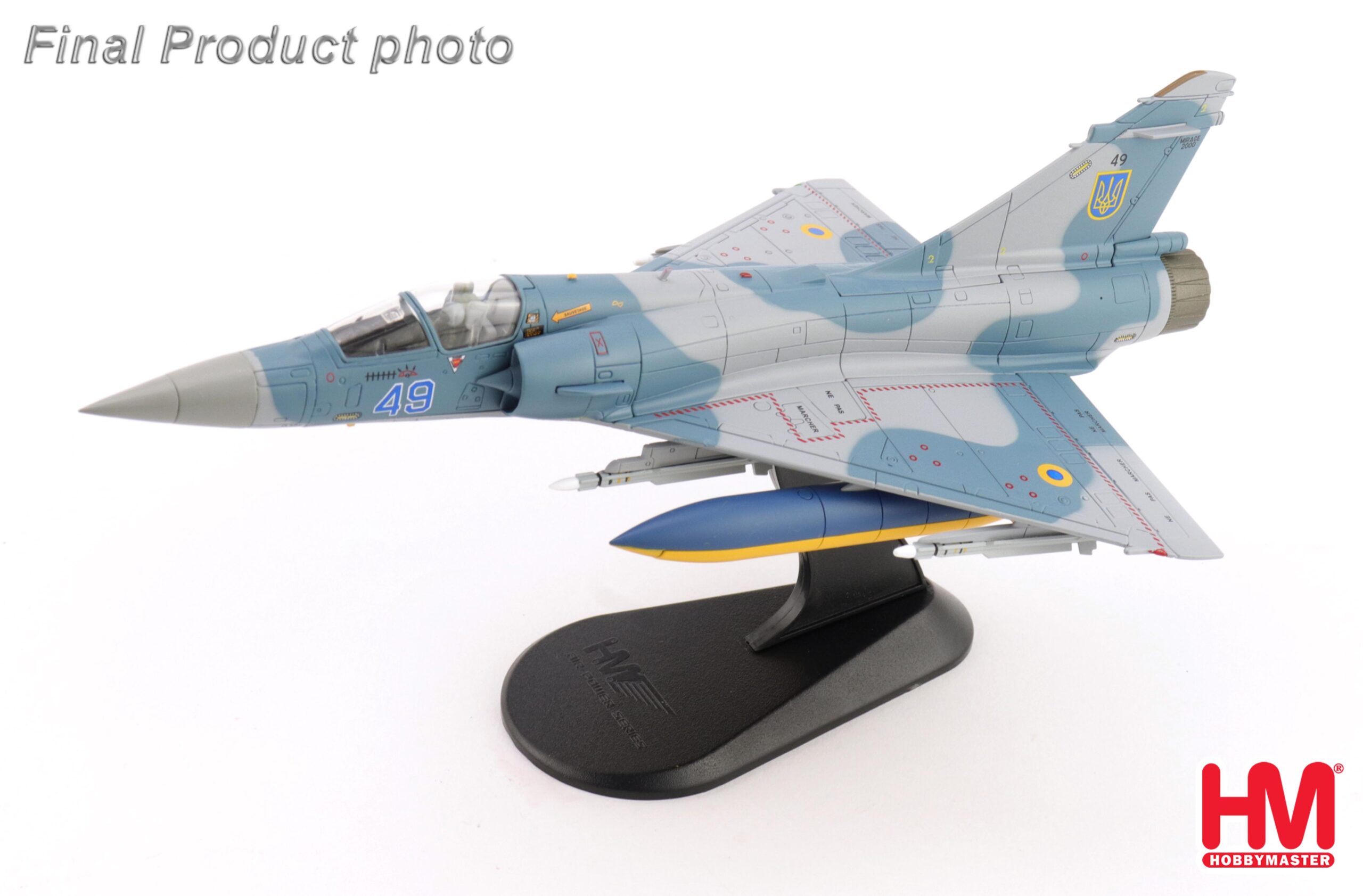 HOBBY MASTER 1/72 MIRAGE 2000 5F UKRANIAN AIR FORCE 2025 WITH NO 1 AND 2 PLANES DECAL