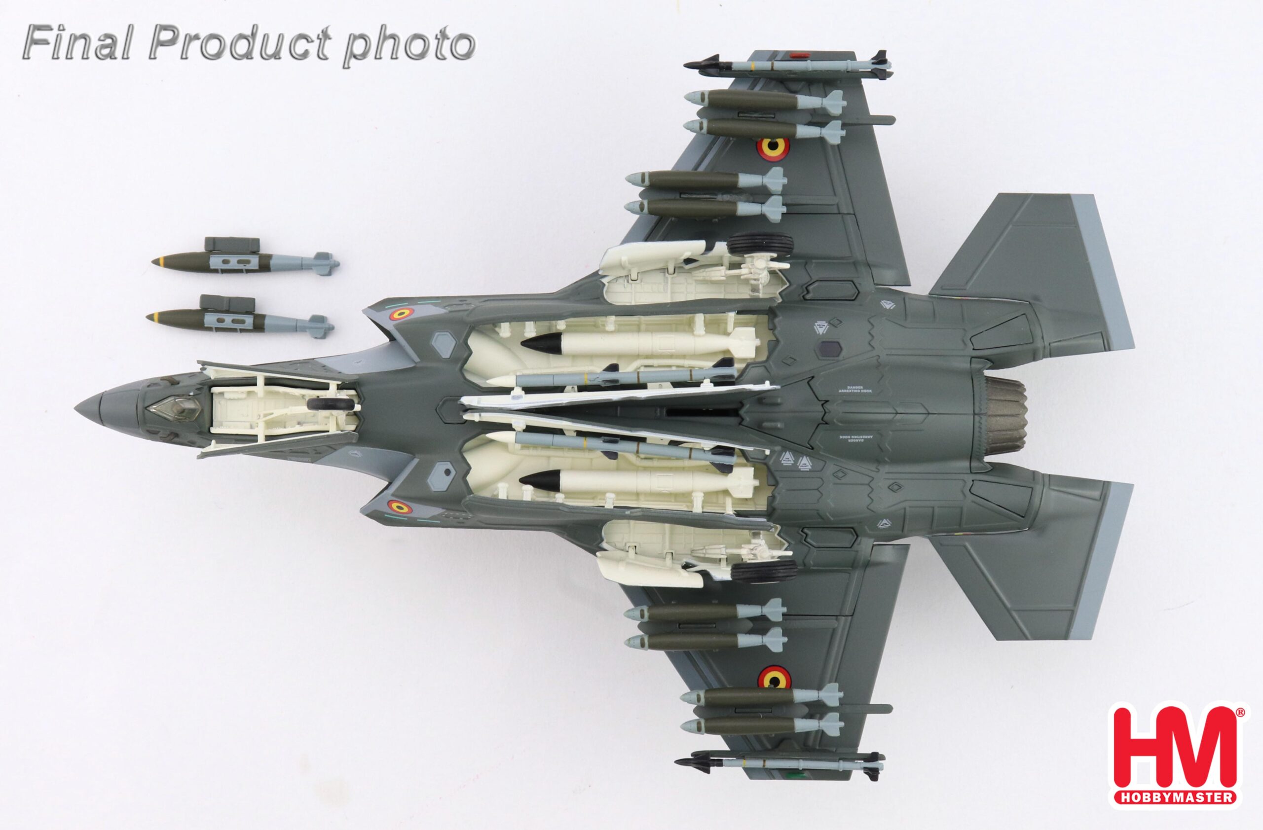 HOBBY MASTER 1/72 F 35A LIGHTNING II BELGIUM AIR FORCE FLORENNES AB 13 OCTOBER 2025 WITH 2 X B61 NUCLEAR BOMB - Image 2