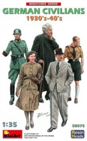 MINIART MIN38075 1/35 GERMANY CIVILIANS 30S 40S (RESIN HEAD)